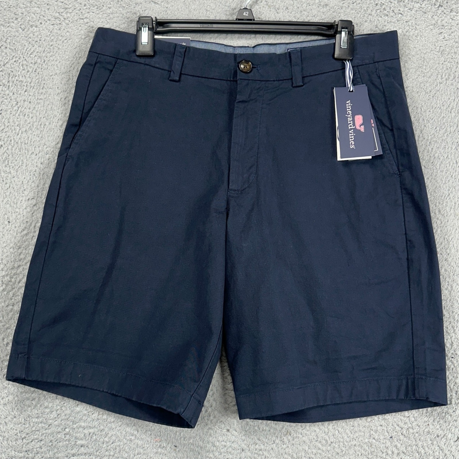Vineyard Vines Mens Breaker Shorts 31x9 Dark Navy Khakis Stretch Flat Front New